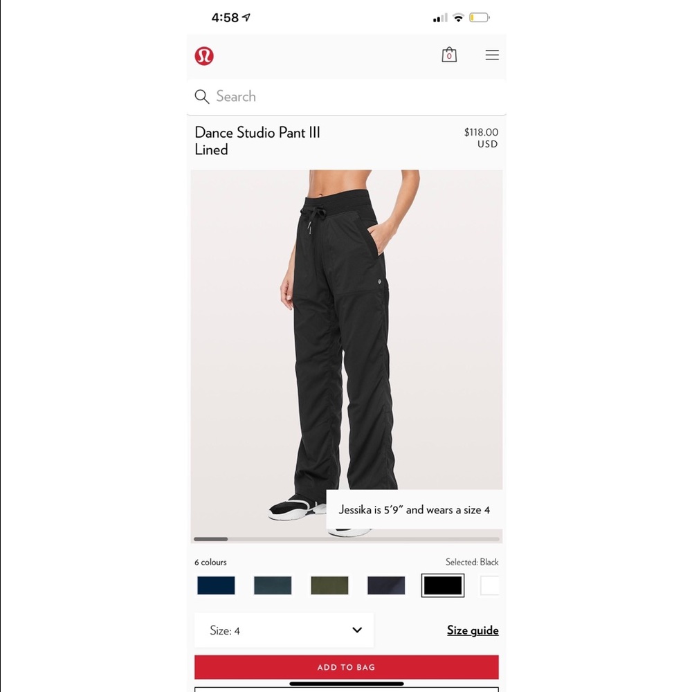 Lululemon Dance Studio Pants.